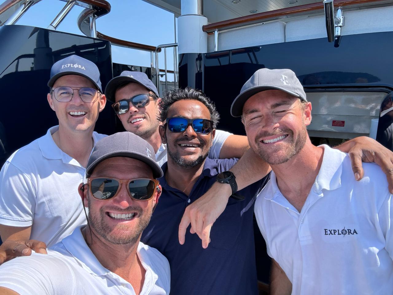 Scuba boat on turquoise water